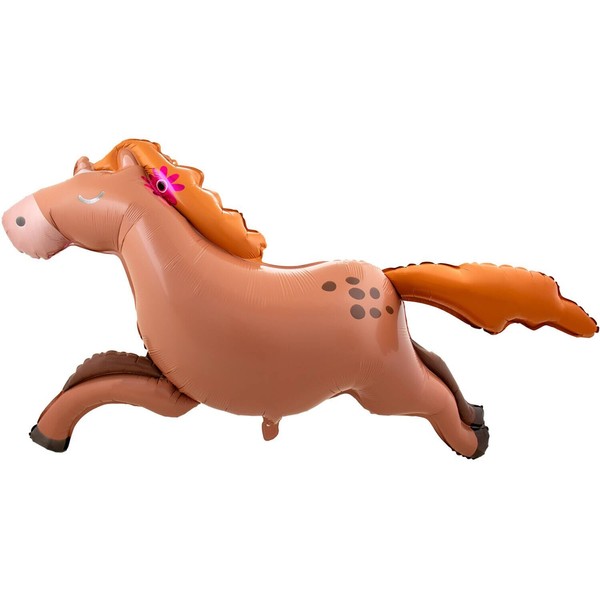 Xxl-Folienballon Horse Ballon Deko Kinder Geburtstag Party Pferde Pony, 123X78Cm-image