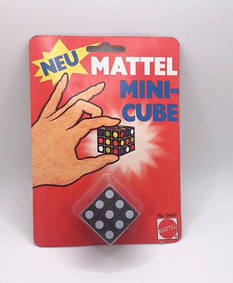 Mattel 3440 ,,Mini-Cube,, Rubix 3x3 Vintage Zauberwürfel NEU TOP