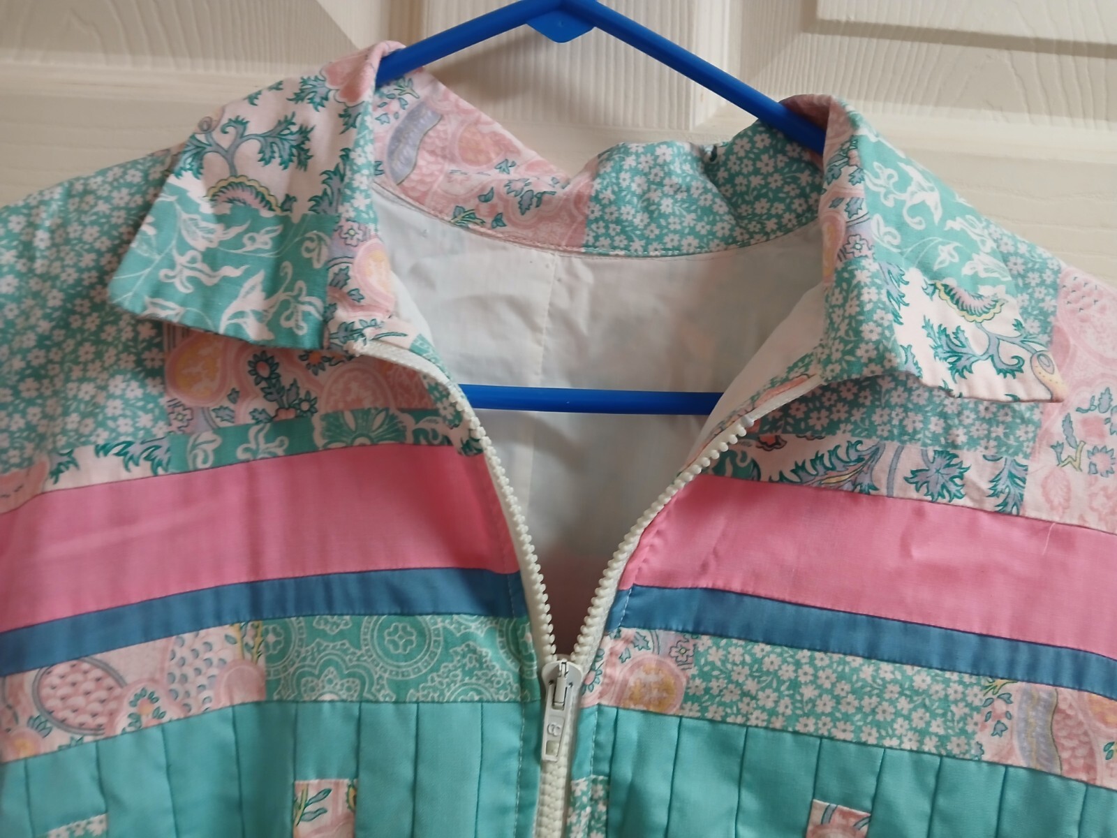 Custom Made Patchwork Women's Zip Up Jacket Lined… - image 3