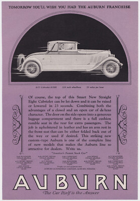 Auburn Motor Cars Dealer Franchise Promotional Poster - Advertising | eBay