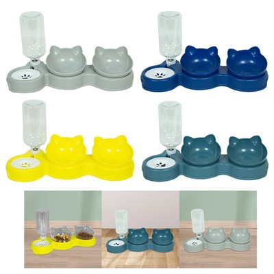 Cat bowls, gravity water and feeding bowl fountain food/water dispenser