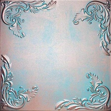 Ceiling Tile, Glue Up,  20" x 20", Foam, MARSEILLE Antique Copper Patina