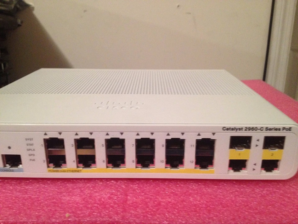 Cisco Catalyst WS-C2960C-12PC-L 12 Ports PoE 10/100 Switch,2 dualpurpose uplinks - Image 3 of 4
