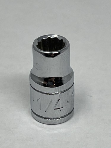 1/4” SK Hand Tools USA, 43908, 1/4” Drive, 12 Point Standard Chrome Socket, New - Foto 4 di 8