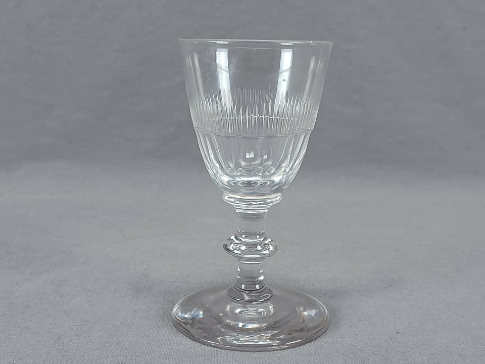 Pittsburgh New England Hand Blown Panel & Rays Cut Flint Glass Wine