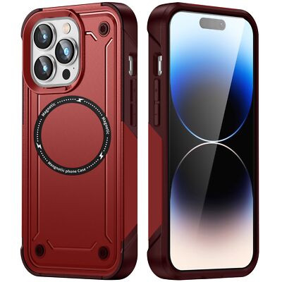 Für iPhone 15 14 13 Pro Max 12 11 Promax ShockProof Mag CD Magnet Case Hülle