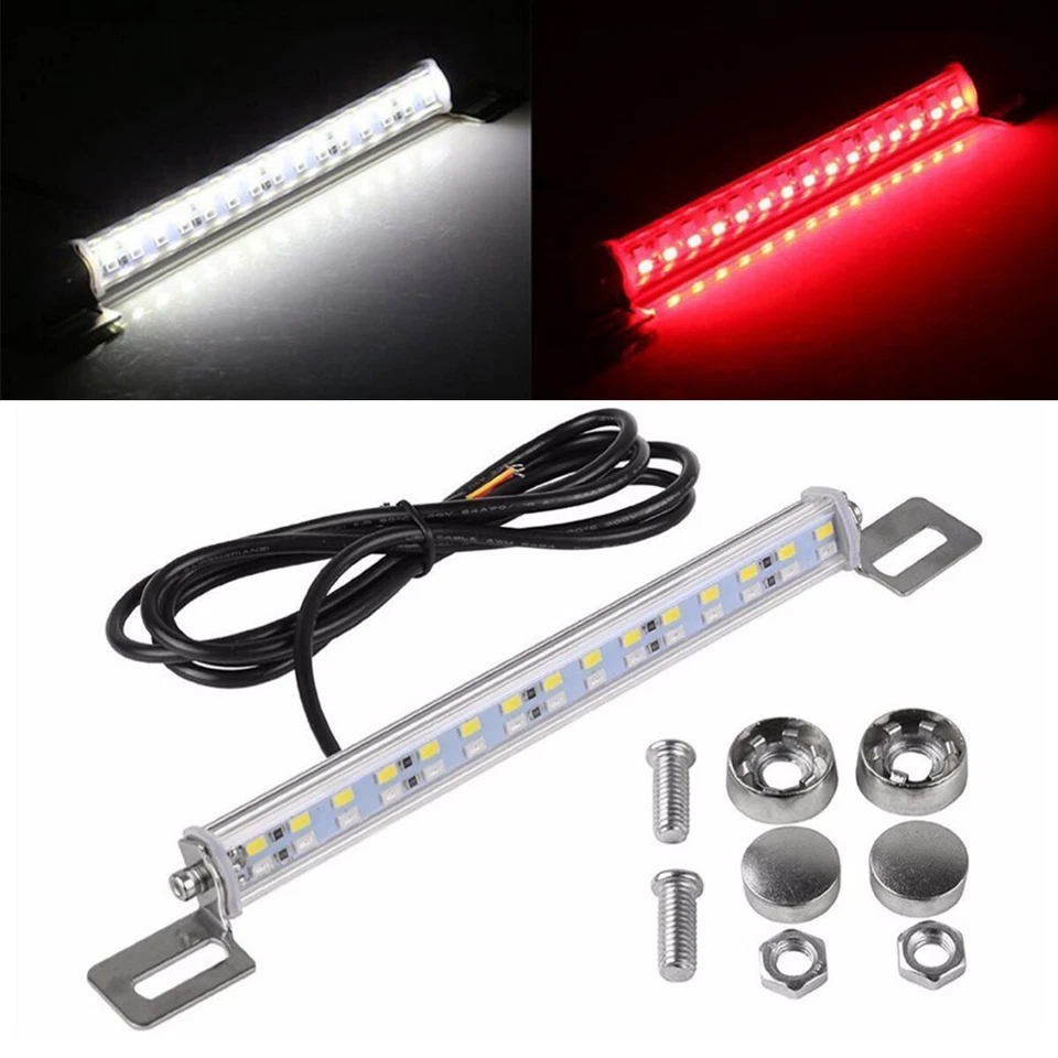 Blanco Rojo 30 LED Placa Etiqueta Luz Lámpara para Camión SUV Remolque Universal Foto 4 de 4