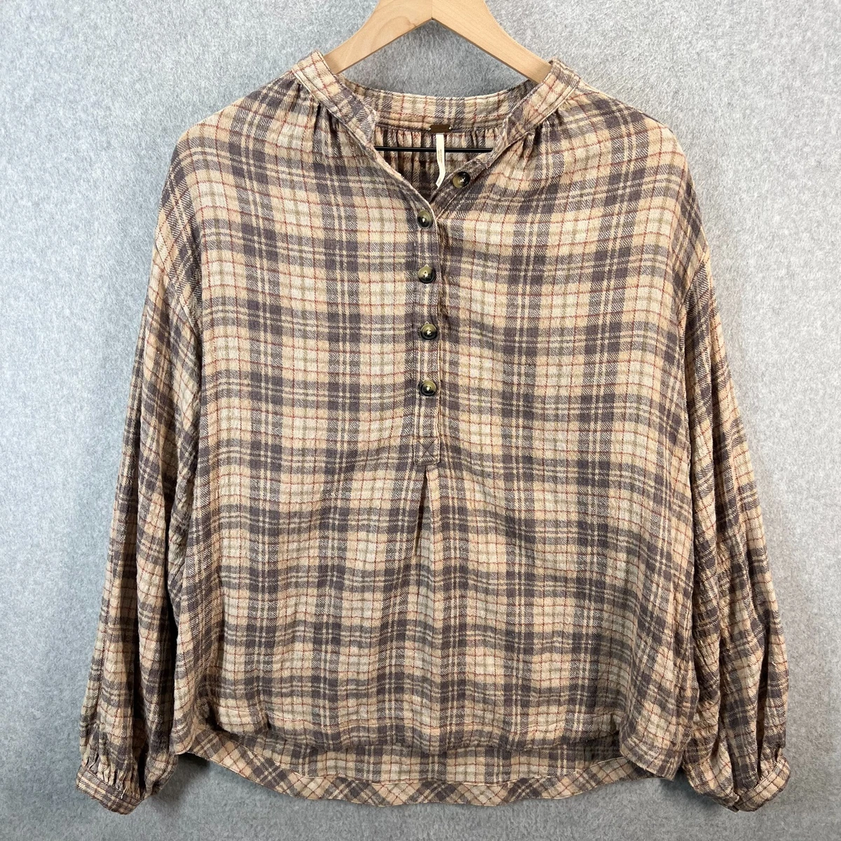 Free People Women s Northern Bound Pullover Top Beige Size Small
