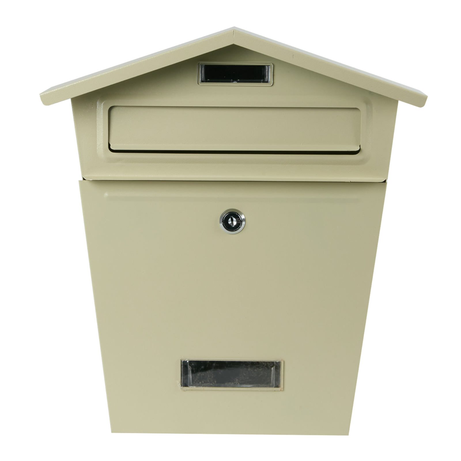 NEW LARGE OUTDOOR STEEL POST BOX POSTBOX LOCKABLE LETTER MAIL WALL