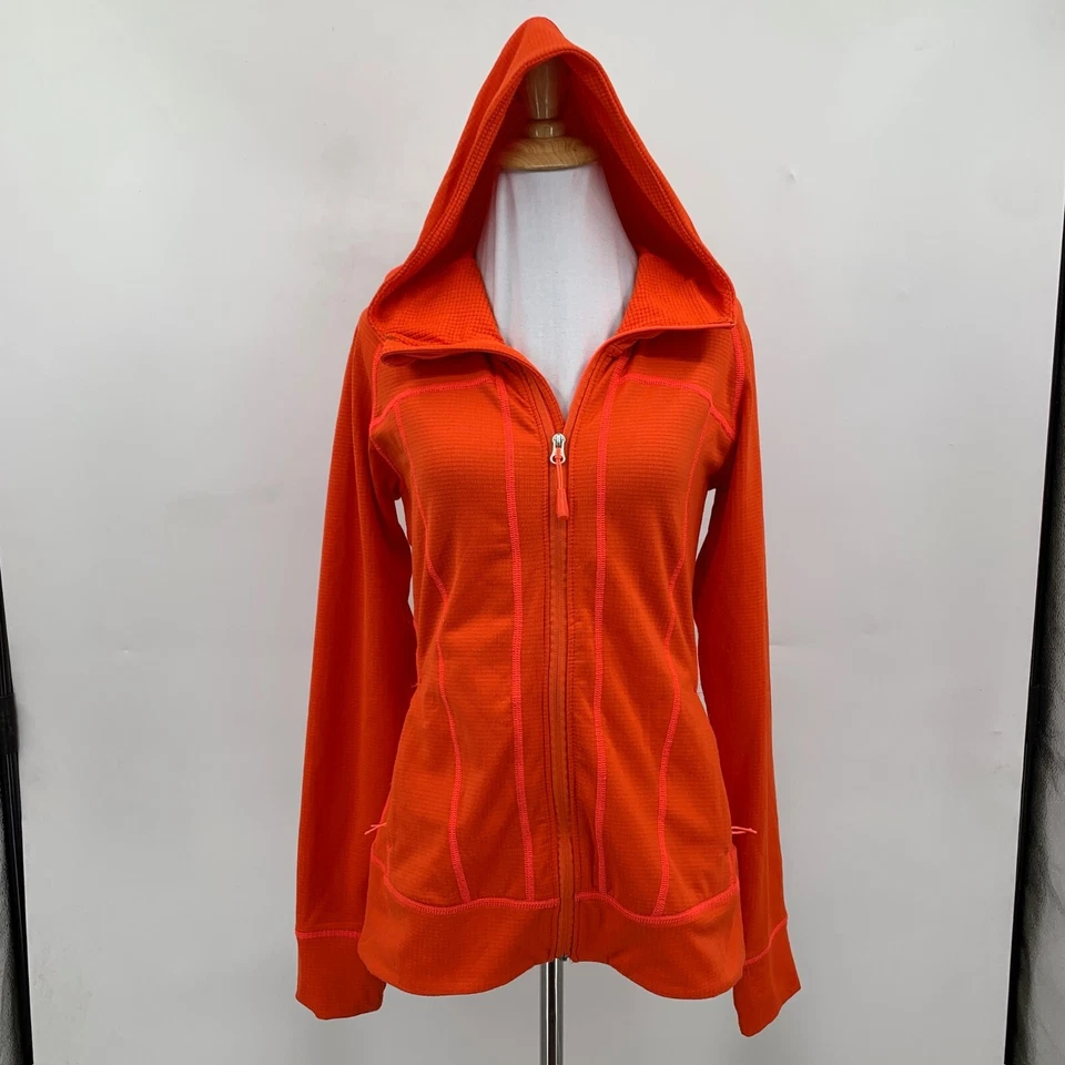 Chaqueta Eddie Bauer Mujer S Pequeña Naranja Brillante Primera Ascensión Cremallera Completa Sudadera con Capucha Foto 2 de 4
