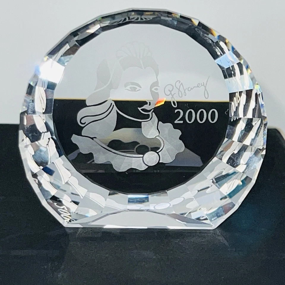 Estatuilla con soporte de exhibición de pisapapeles SWAROVSKI Crystal COLUMBINE 2000 256855 SIN USAR, EN CAJA Foto 3 de 4