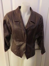 Womens In Transit Brown Leather Jacket- Size M