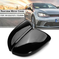 Für VW Golf MK6 10-13 Touran 09-15 Glanz Schwarz Spiegelkappen Spiegel Gehäuse