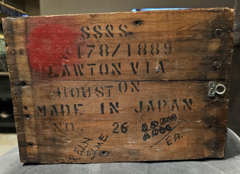 Wooden Create From 1889  Shipped From Japan To Houston TX
