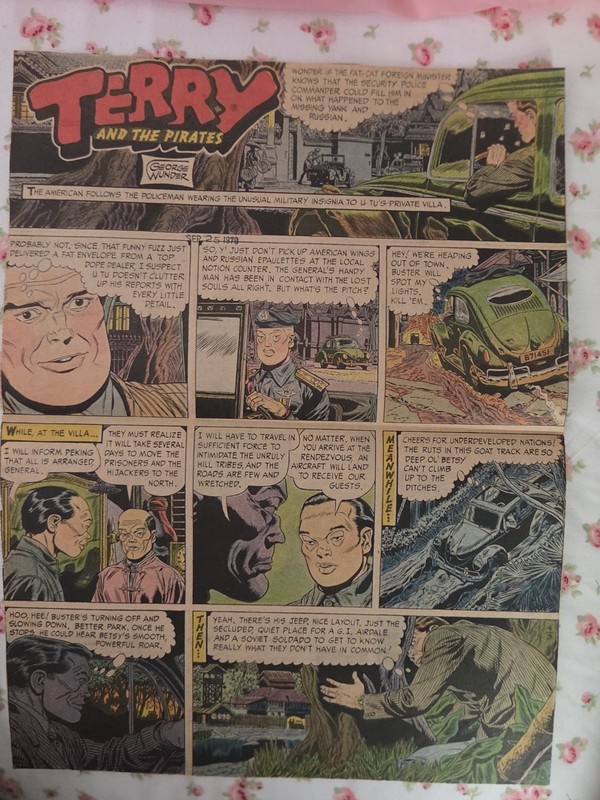 Terry And the Pirates Original SUNDAY COMIC 1971 Clipped