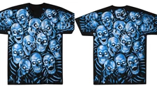 JUICY J STAY FLY SKULL PILE THREE 6 MAFIA 3D POLYESTER T Shirt Full Size  QT1522