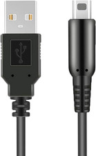 3DS USB Charger Cable, Power Charging Lead for Nintendo 3DS, 2DS, Dsi - Black