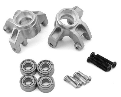 Treal Hobby Losi Mini LMT Aluminum Steering Knuckles (Silver) (2) [TLHTLMT18-10]