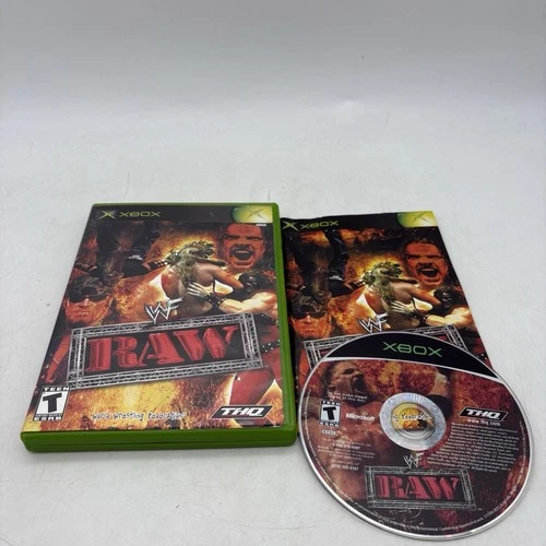 WWF Raw 1 Xbox Black Label Complete w/ Manual CIB Tested