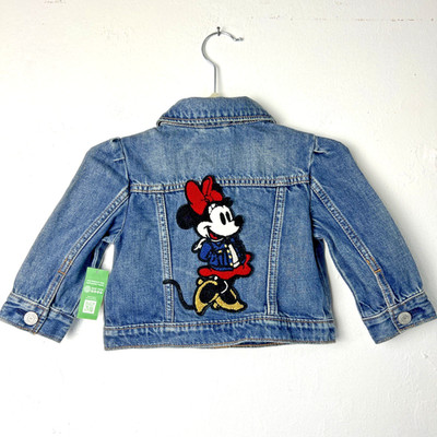 Gap Disney Minnie Mouse Kids Denim Jacket Girls 12-18 Months NWT Retail $69.99
