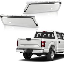 15-20 Ford F150 Rear Bumper End Caps Chrome w/Parking Sensor Holes FO1102381