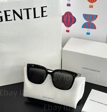 GentleMonster Dear 01 Unisex Sunglasses Black Frame Black Lenses