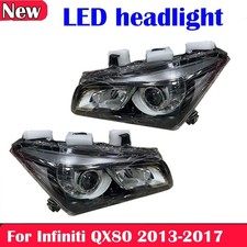 New For Infiniti QX80 LED Adaptive Headlight Head Lamp 2014 2015 2016 2017