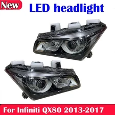 New For Infiniti QX80 LED Adaptive Headlight Head Lamp 2014 2015 2016 2017