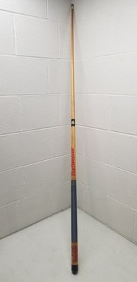 Vintage Budweiser Pool Stick Billiards Cue Two-Piece Threaded