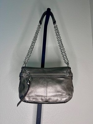 Vtg Y2K Coach Chelsea Flap Convertible Chain Crossbody Shoulder