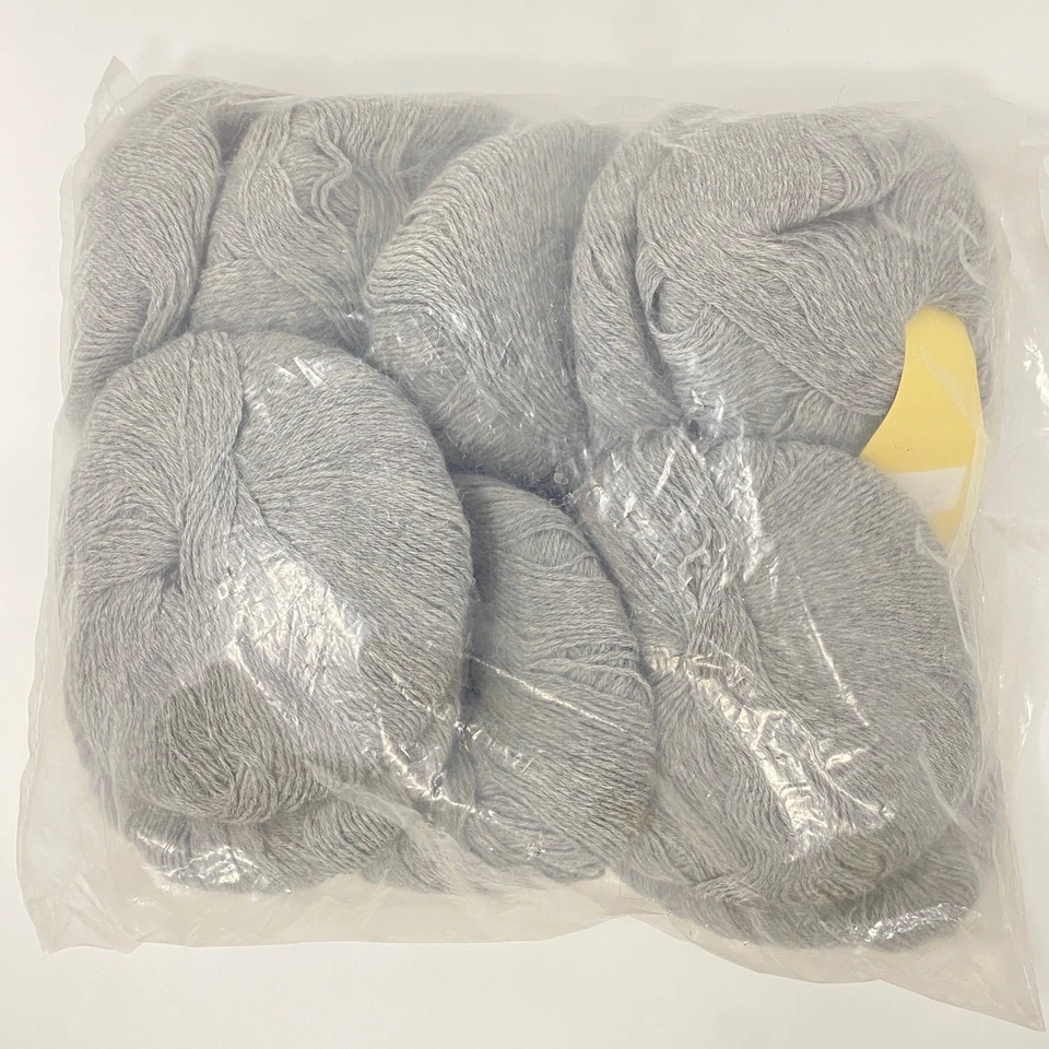 100% Baby Alpaca Yarn Lot of 10 Skeins Fingering Superfine Wt Lt Gray 50g Ea - Image 2 of 4