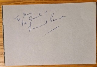 LENNARD PEARCE ORIGINAL AUTOGRAPH. ONLY FOOLS AND HORSES