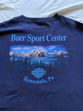 Vintage Usa Harley Davidson Baer Sport Center Bear Mountain Tee Size 2xl