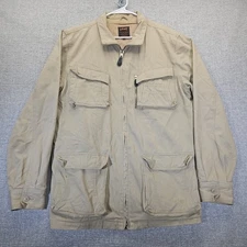 VTG Schott NYC Military Gear Field Jacket Mens LG Khaki 4 Pocket Durable WnWcond