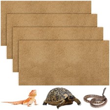 Haull 4 Pcs Reptile Carpet Pet Terrarium Floor Liners Bedding Substrate Liner...