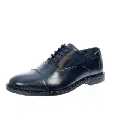 Lederwerkstatt Oxford Schnürer Leder blau - Herren Schnürschuhe