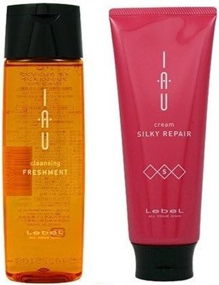 LebeL IAU Cleansing Freshment (Shampoo) 200ml & Cream Silky Repair Treatment 200