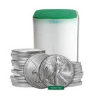 Roll of 20 - 1 troy oz .999 Fine Silver American Eagle $1 Coin BU Mint Sealed