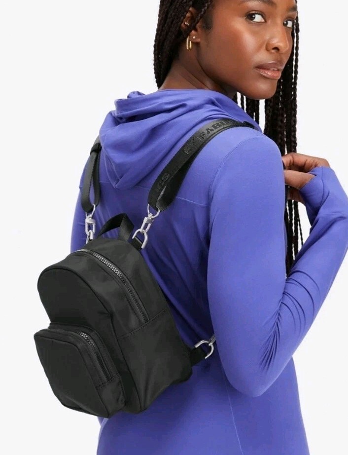 Fabletics Black Mini Backpack Converts To Crossbo… - image 1