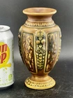 Roseville 7” Florentine - 1924 Brown A&C Vase In Excellent Mint Condition