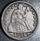 1854-P SEATED LIBERTY DIME