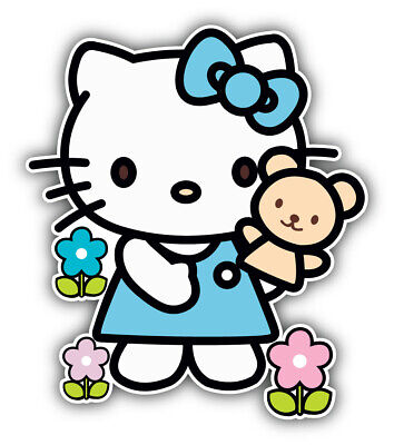 ''SIZES'' Hello Kitty Cartoon Throne Sticker Bumper Decal