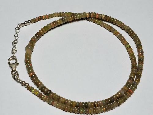 Natural Ethiopian Opal Necklace 925 