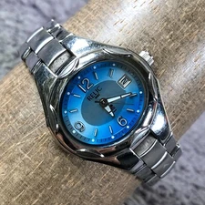 Relic Wet Women ZR11721 Fashion Silver Tone Oval Quartz Analog 28mm Watch 6 1/4"