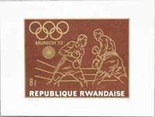 RWANDA RUANDA 1971 459 PROOF PROBE Olympics Olympia M&uuml;nchen Munich 1972 Boxen 2