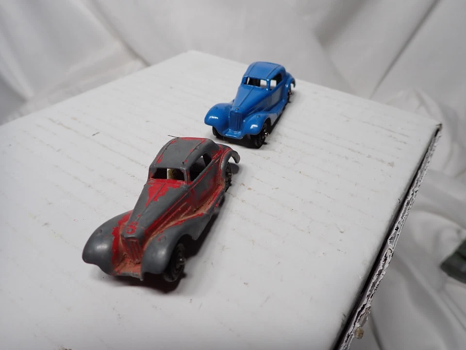 Coche de juguete Mercedes Tootsie 1939 vintage diecast metal azul es genial - rojo está bien Foto 3 de 4