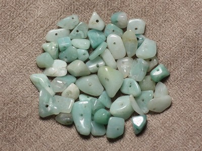 Lot De Perles En Amazonite De Russie - Environ 260 Pièces (chips), 5-10 Mm, Fil De 89 Cm