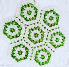 Tablemat handmade placemat decorative crystalbeads livingroom handicraft platmat