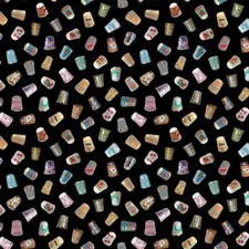 Vintage Thimbles Cotton Fabric
