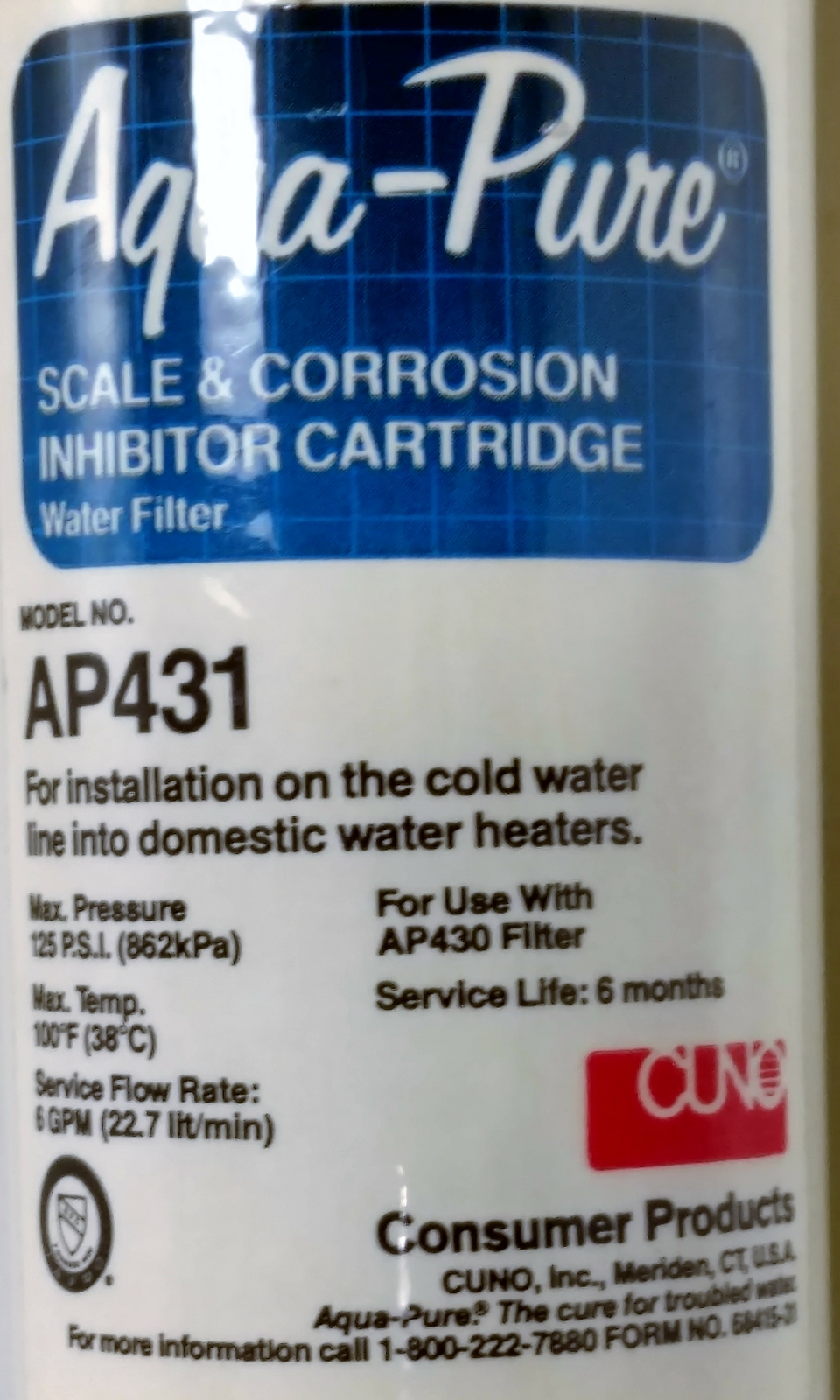 Aqua-Pure AP431 Scale and Corrosion Inhibitor Water Filter